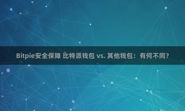 Bitpie安全保障 比特派钱包 vs. 其他钱包：有何不同？