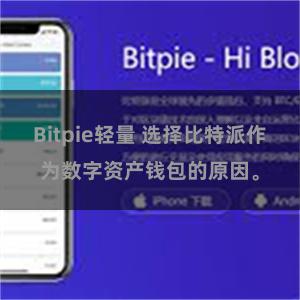 Bitpie轻量 选择比特派作为数字资产钱包的原因。