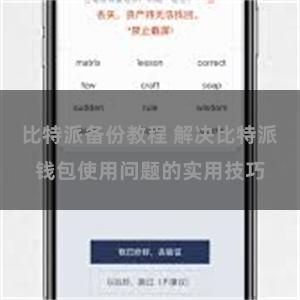 比特派备份教程 解决比特派钱包使用问题的实用技巧