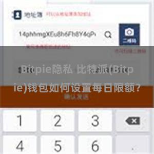 Bitpie隐私 比特派(Bitpie)钱包如何设置每日限额？