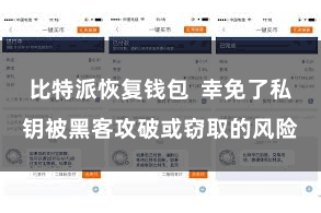 比特派恢复钱包  幸免了私钥被黑客攻破或窃取的风险